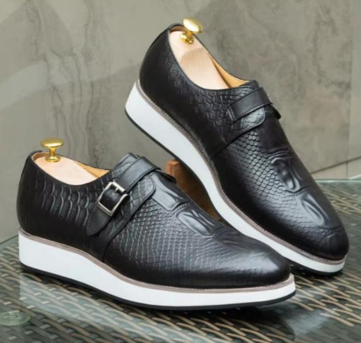 Chaussure cuir type Crocodile